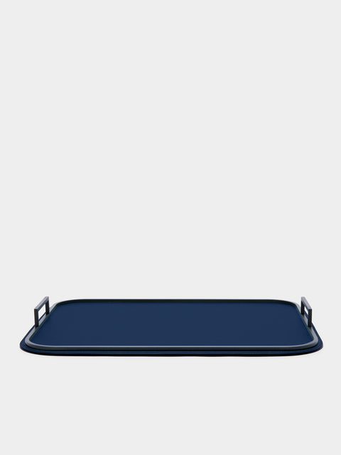 Giobagnara - Belini Leather Tray - Blue - ABASK