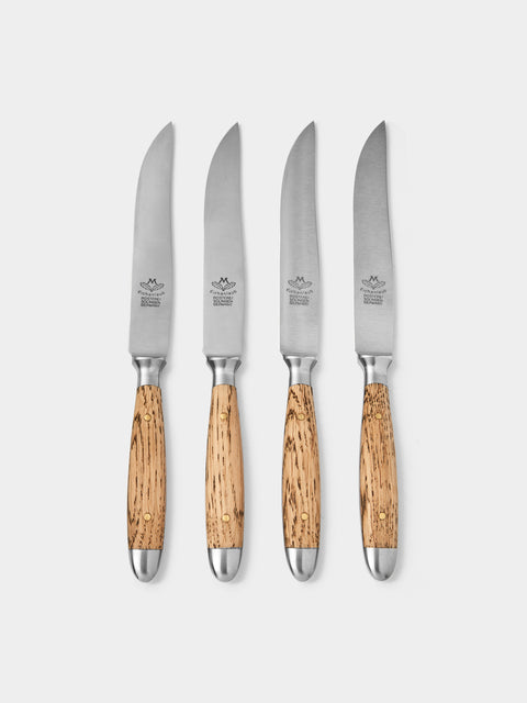 Eichenlaub - Light Oak Old German Steak Cutlery (Set of 4 Pieces) - Natural - ABASK - 