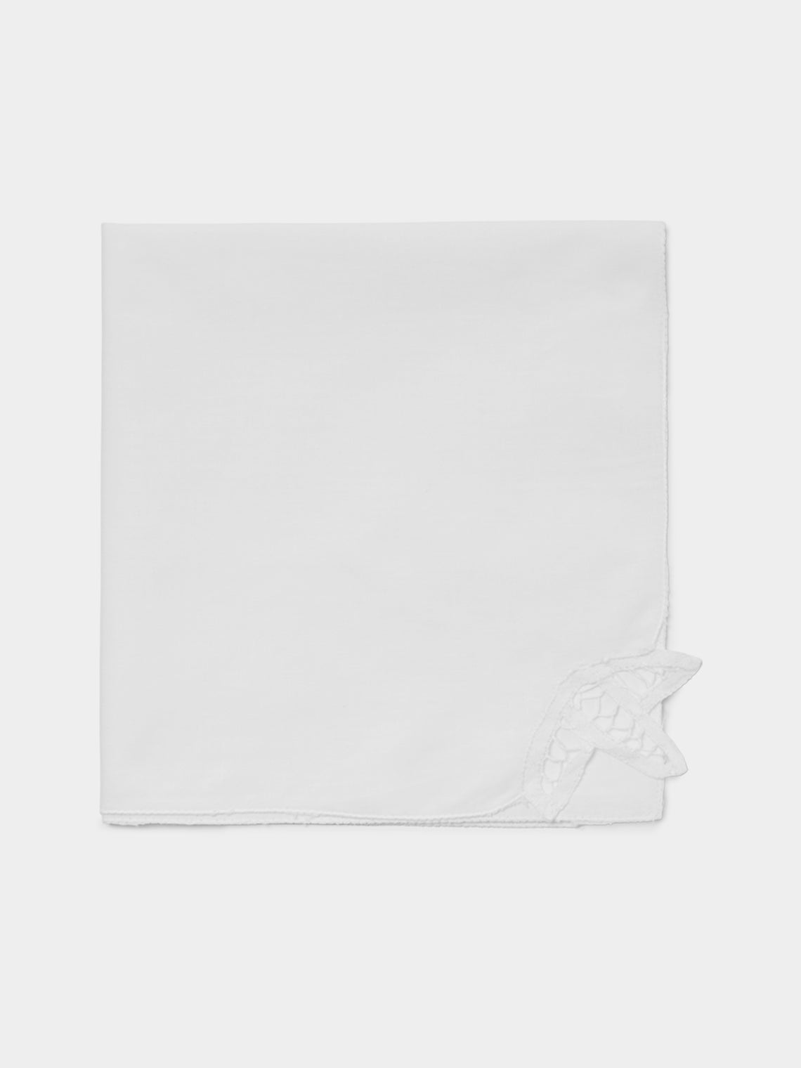 Rolande du Dreuilh Créations - Lacework Tablecloth with Napkins – 86.5in/2.2m (Set of 8) - White - ABASK