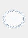 Los Encajeros - Escamas Embroidered Linen Placemats (Set of 4) -  - ABASK - 
