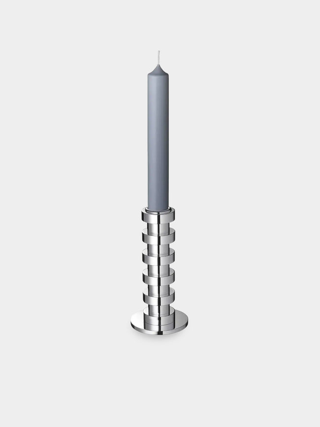 Puiforcat - Ruban Silver-Plated Large Candle Holder - Silver - ABASK - 