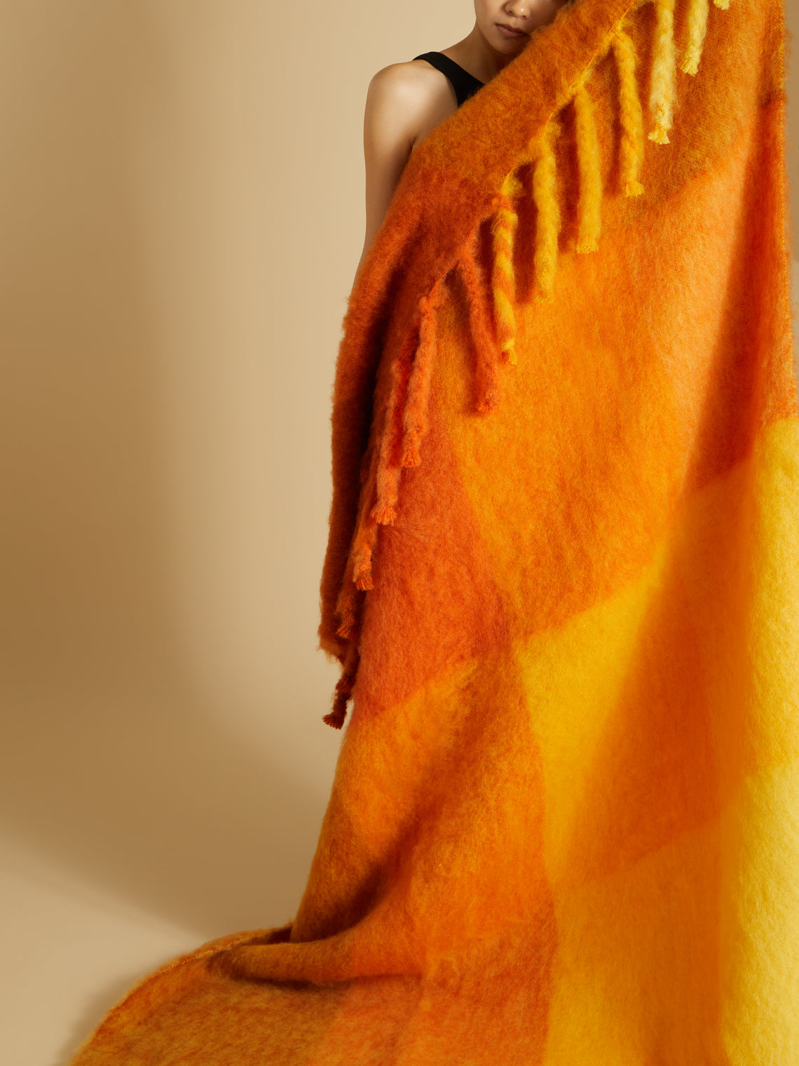 Lena Rewell - Valmu Handwoven Mohair Blanket (71in/1.8m) -  - ABASK