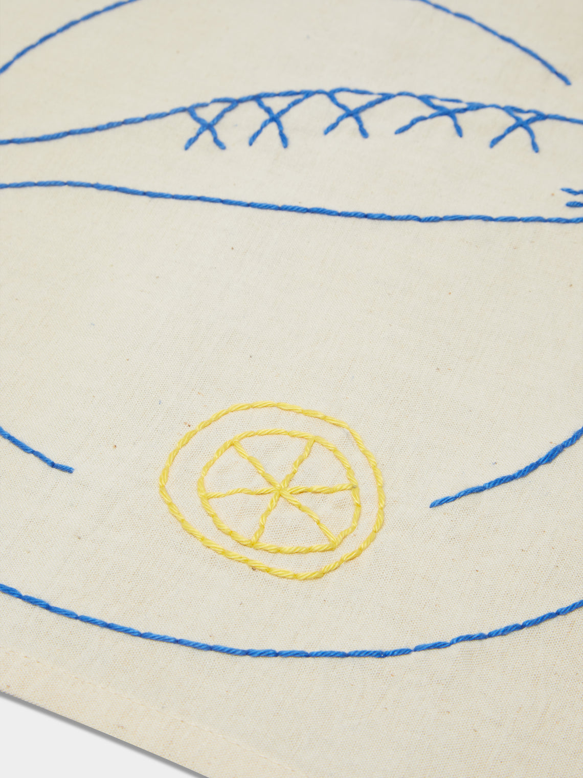 Oeuvres Sensibles - Supper Hand-Embroidered Linen Placemats (Set of 4) -  - ABASK