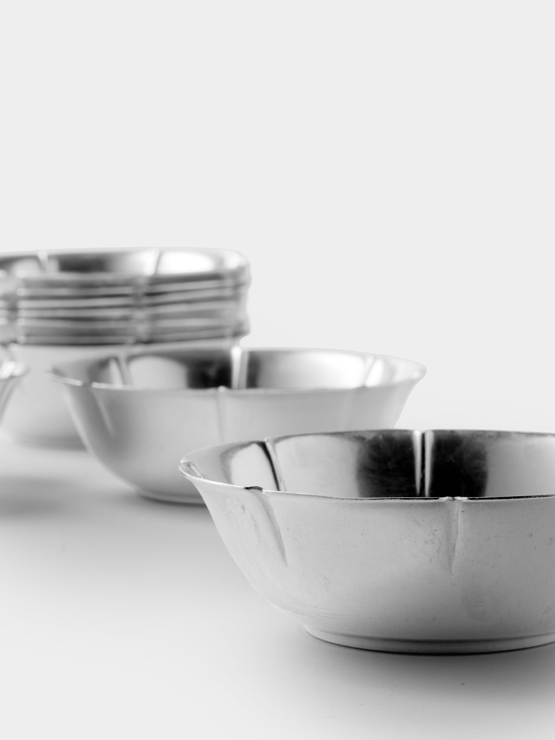 Antique and Vintage - 1935 Gio Ponti for Broggi Silver Plated Dessert Bowls (Set of 10) - Silver - ABASK