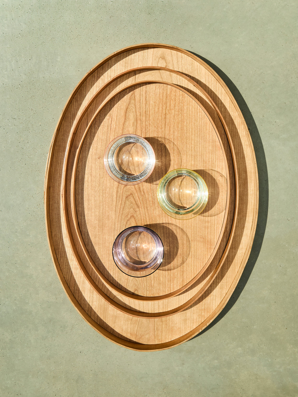 Rikke Falkow - Cherry Wood Medium Oval Serving Tray -  - ABASK