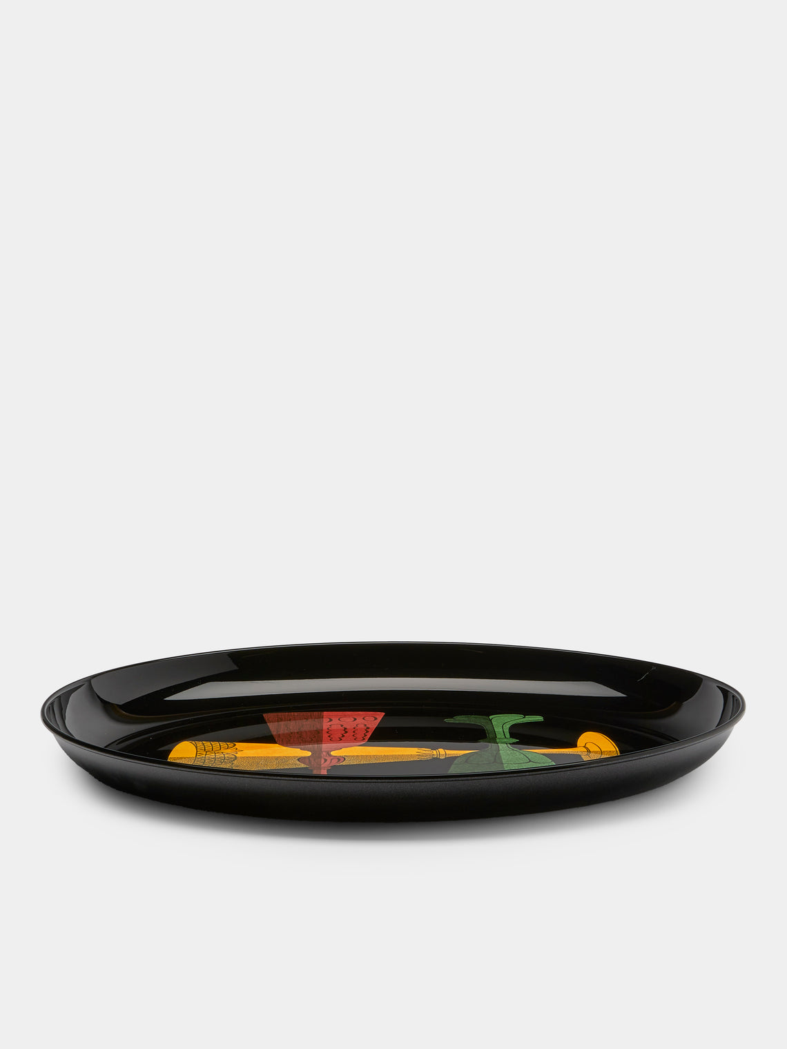 Fornasetti - Bicchieri Iron Oval Tray - Multiple - ABASK