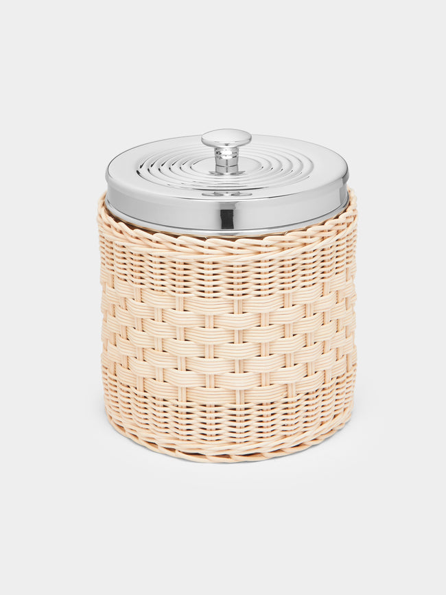 Mila Maurizi - Iris Handwoven Wicker and Steel Ice Bucket -  - ABASK - 