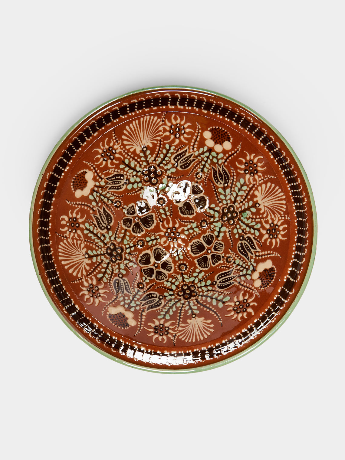 Poterie d’Évires - Flowers Hand-Painted Ceramic Large Serving Bowl -  - ABASK