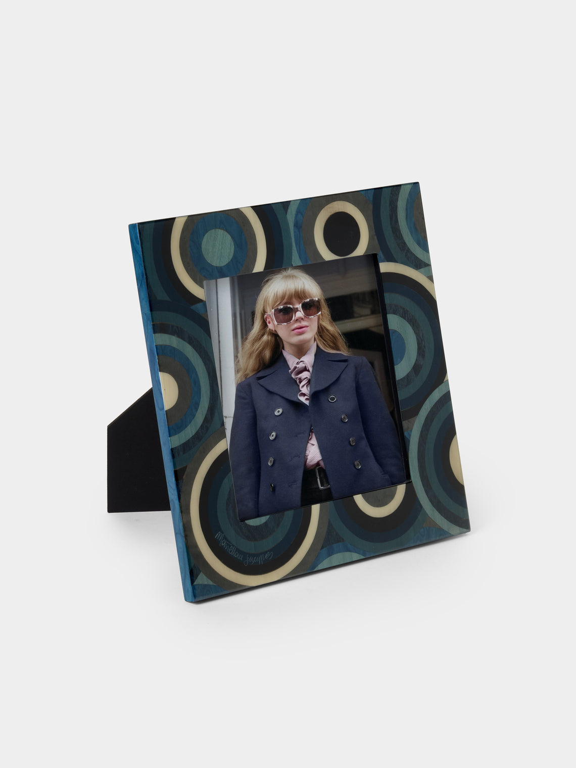 Mastellone Giuseppe - Wood Inlay Photo Frame (5x7") - Blue - ABASK - 