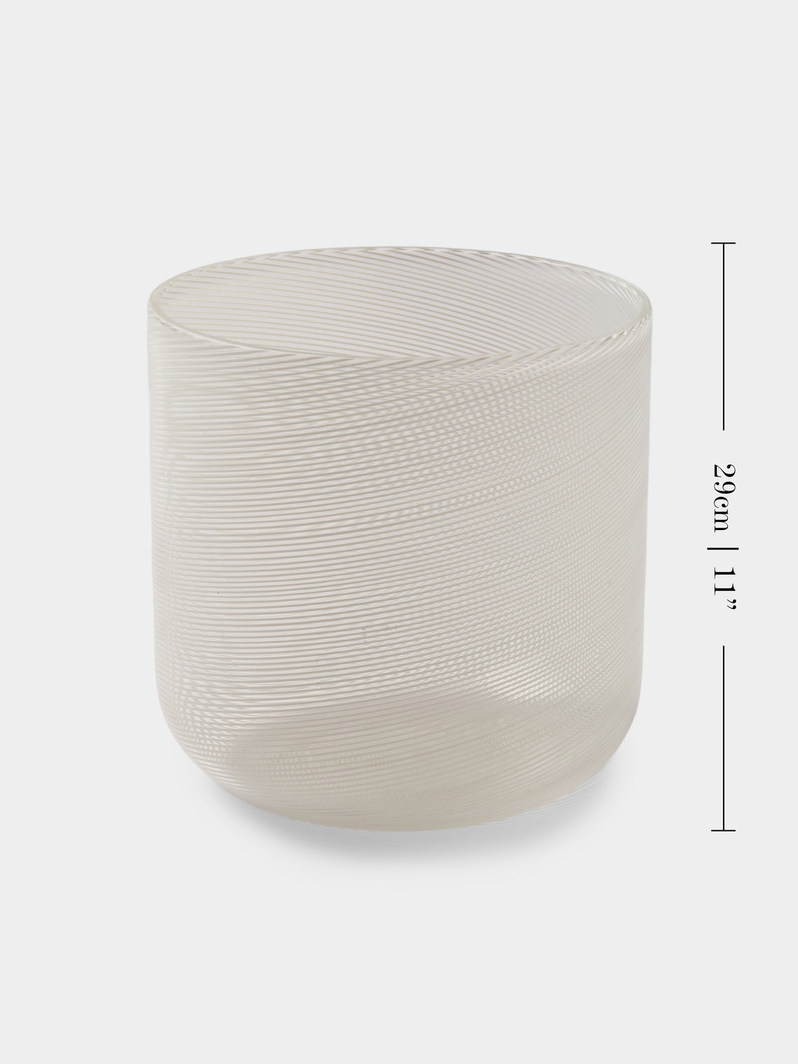 Antique and Vintage - 1970s Fulvio Bianconi for Venini Filigree Murano Glass Vase (4.5in/11cm) - Clear - ABASK
