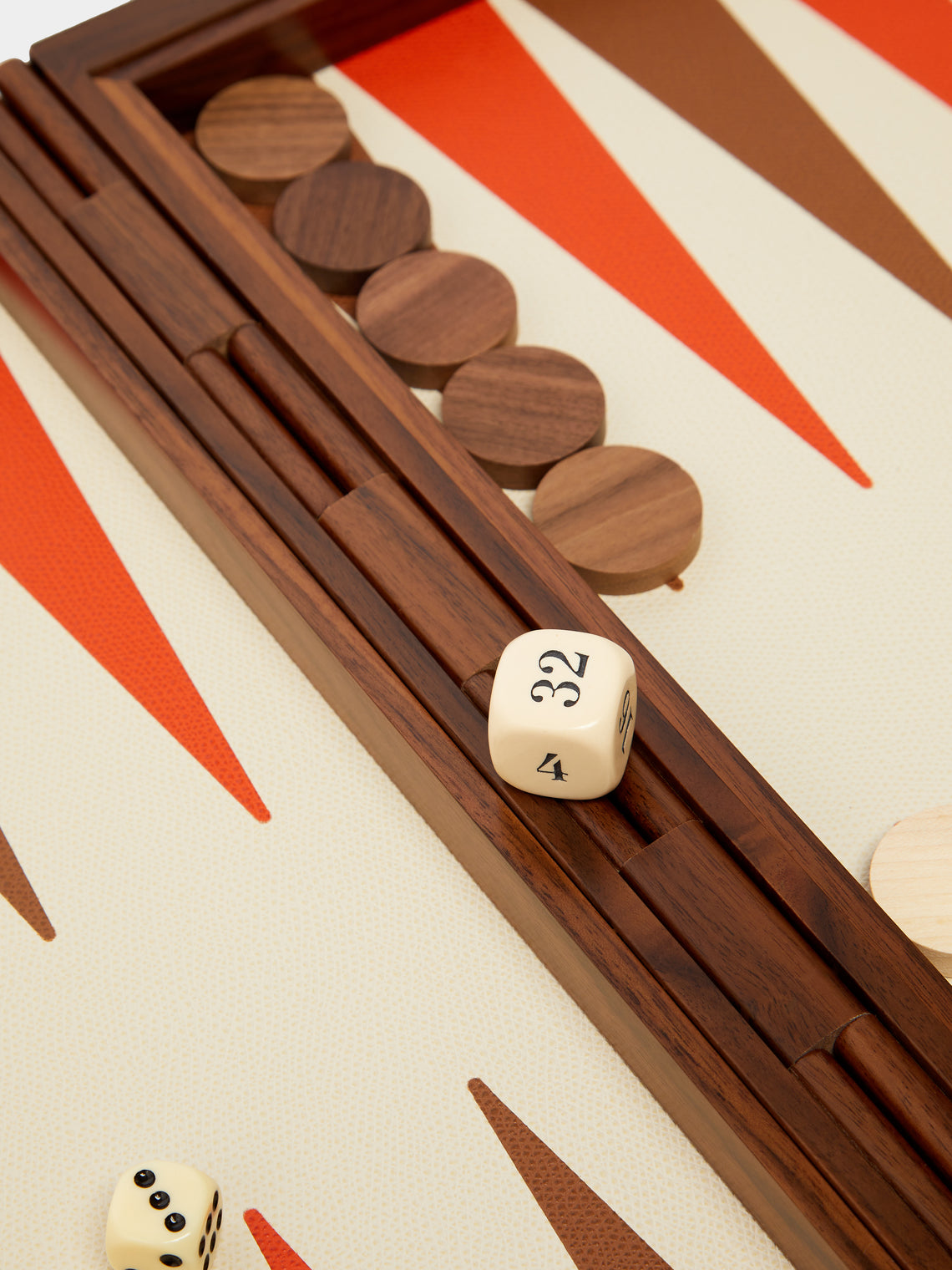 Giobagnara - Leather Backgammon Set - Orange - ABASK