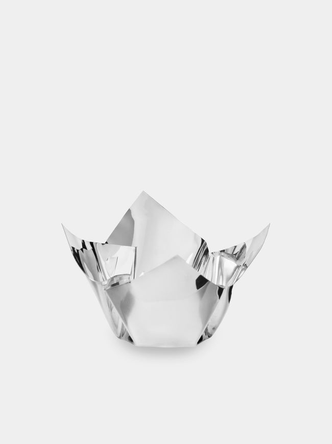 San Lorenzo - 1993 Afra and Tobia Scarpa Cartoccio Pure Silver Bowl with Tips (3in/8cm) - Silver - ABASK - 