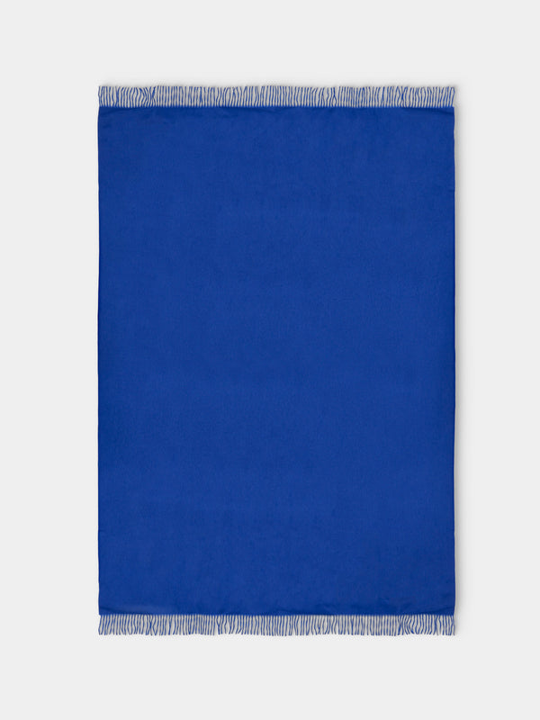 Begg x Co - Arran Cashmere Throw (72in/1.8m) - Blue - ABASK - 