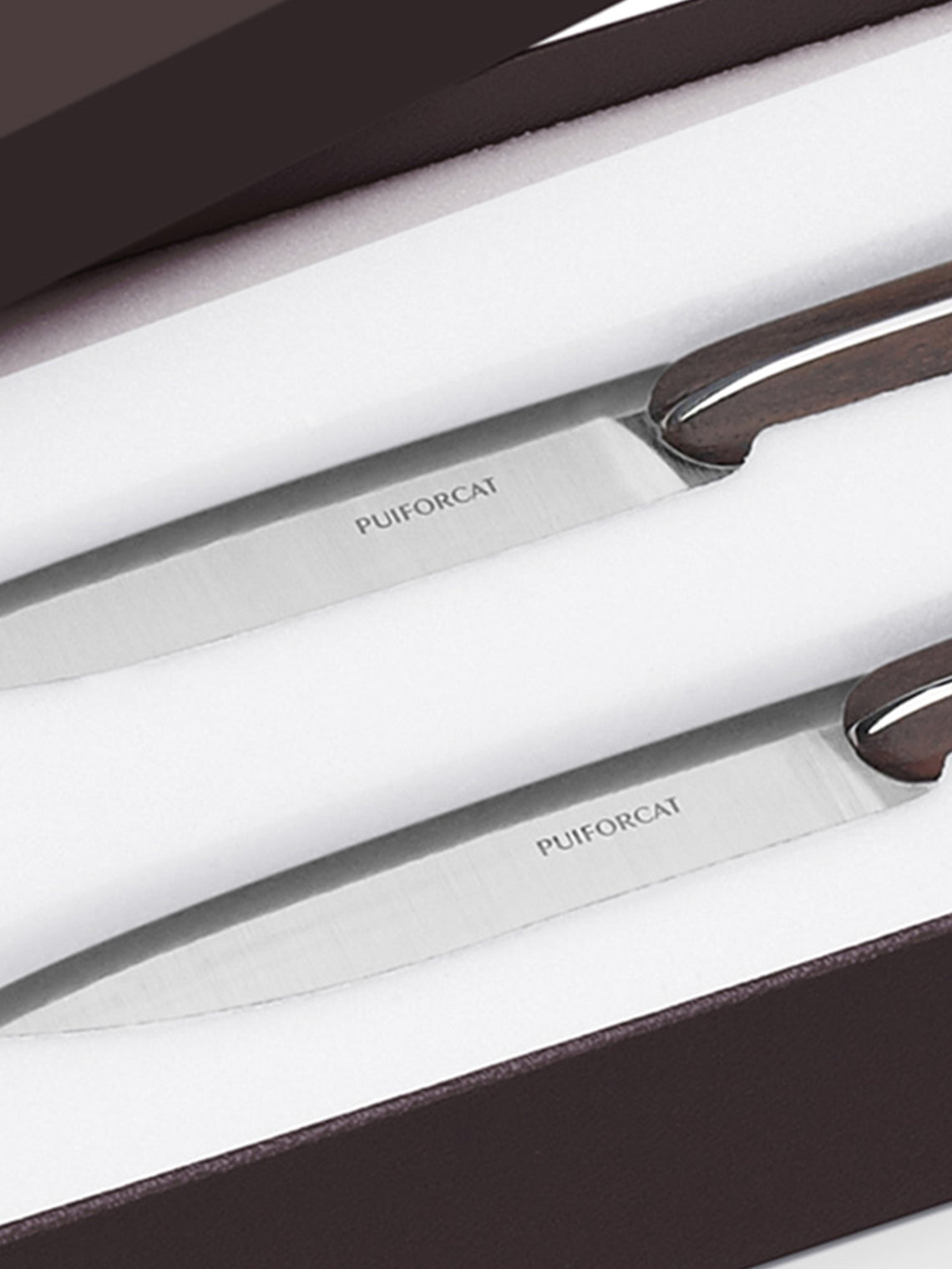 Puiforcat - Couteaux d'Orfèvre Stainless Steel and Wood Paring Knives (Set of 2) - Silver - ABASK