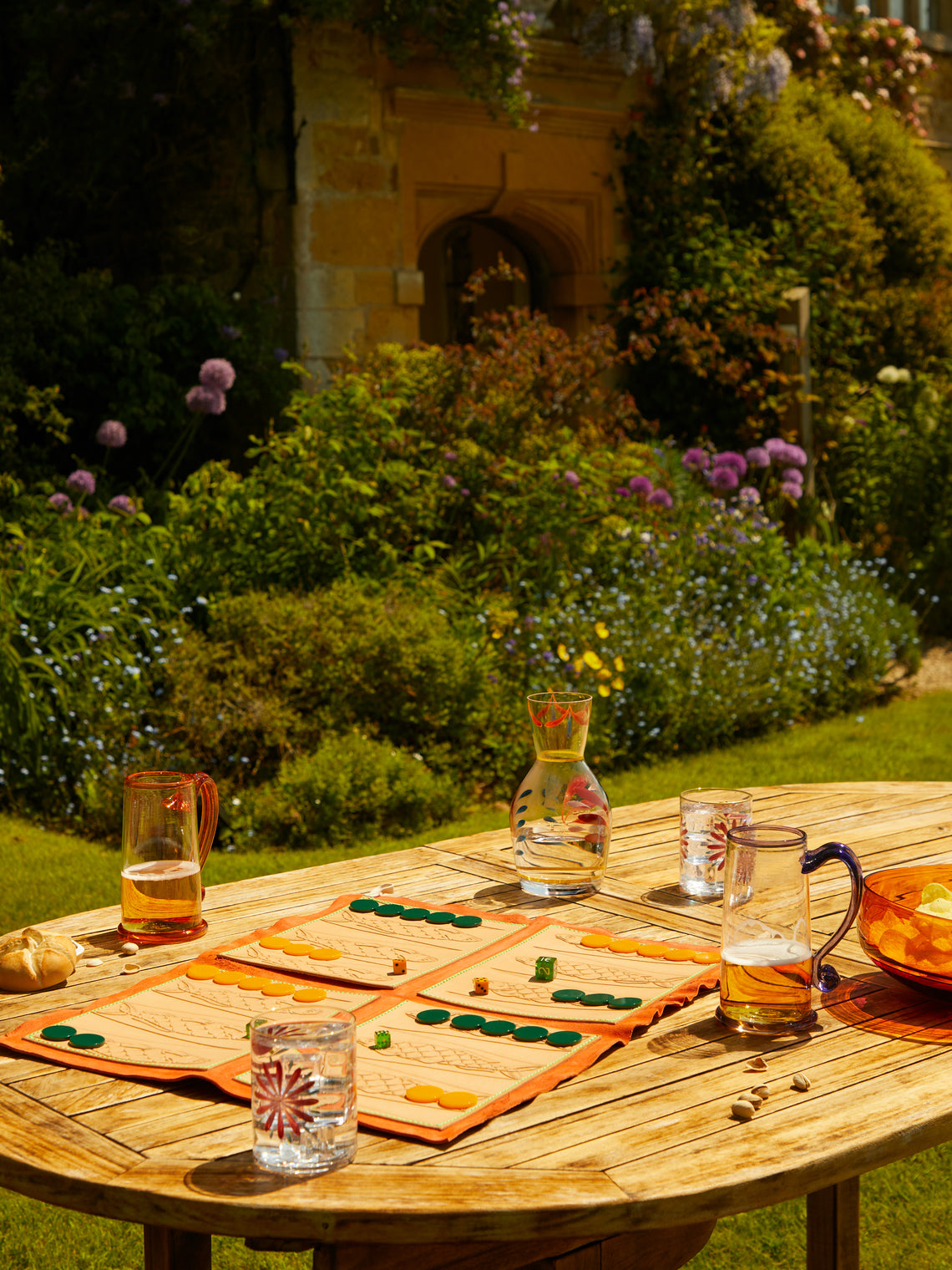 Nick Plant - Fish Leather Travel Backgammon Set -  - ABASK