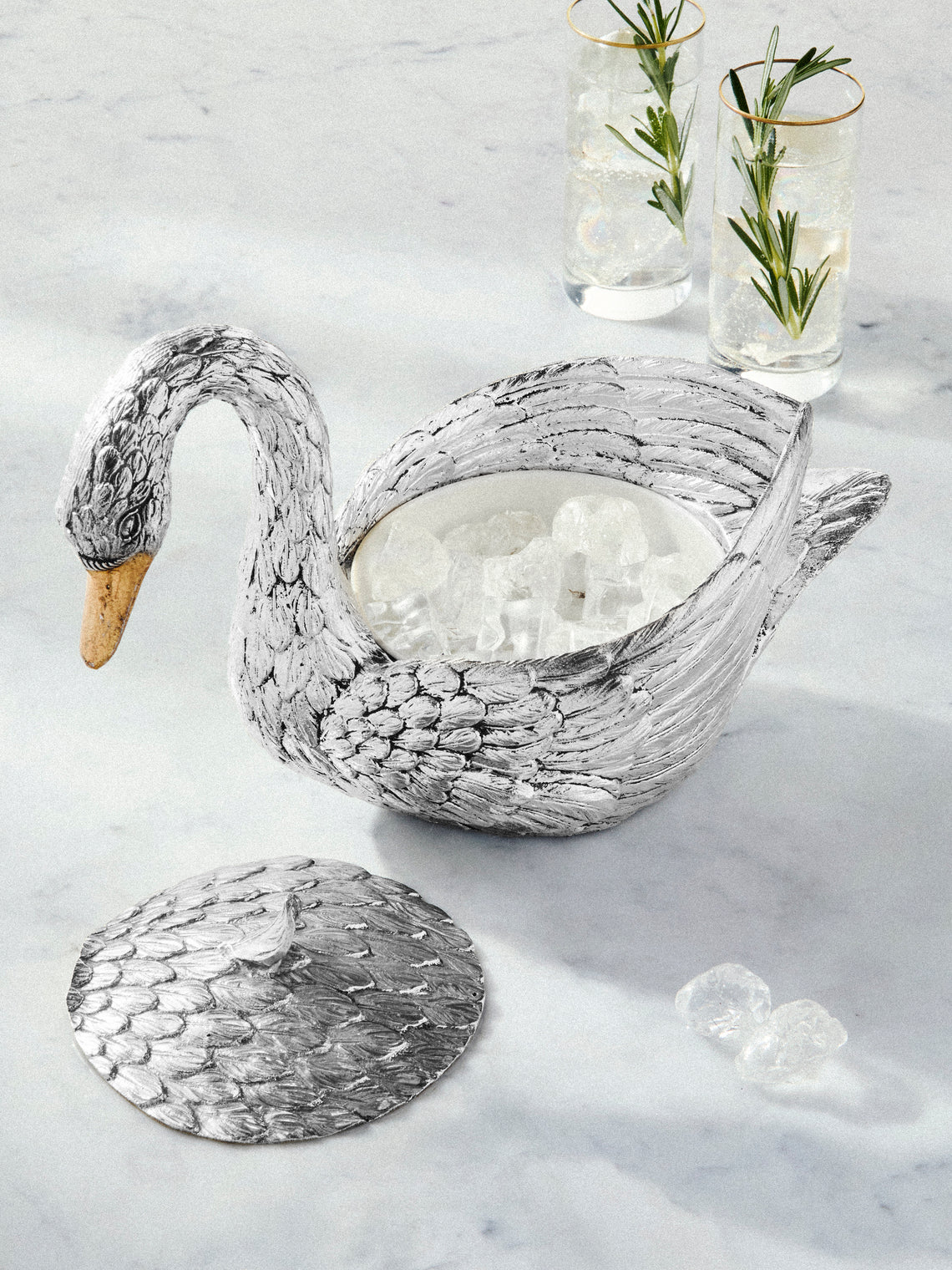 Antique and Vintage - 1970s Mauro Manetti Duck Silver-Plated Ice Bucket - Silver - ABASK