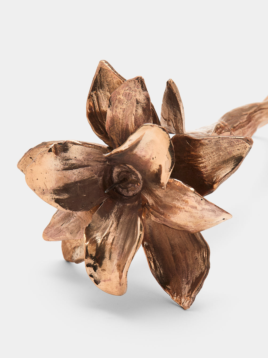 Osanna Visconti - Iris Hand-Cast Bronze Large Candle Holder - Bronze - ABASK