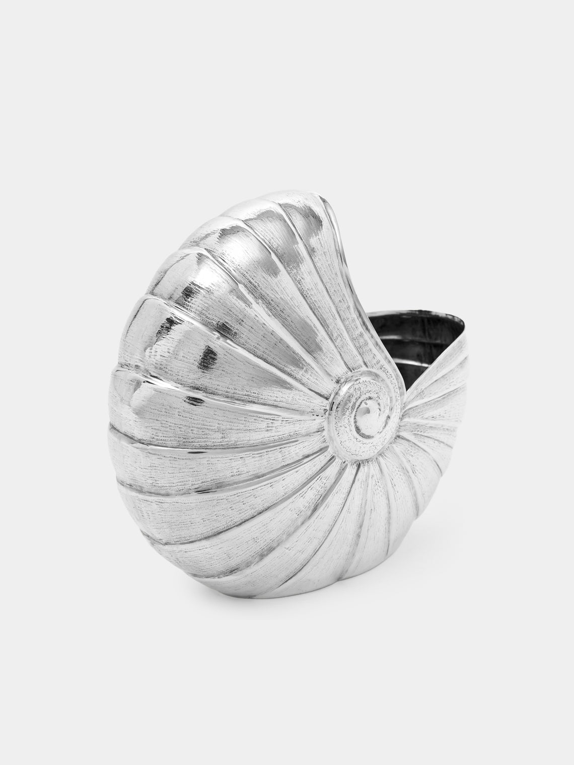 Antique and Vintage - 1970s Sterling Silver Nautilus Shell Vase (7.5in/19cm) - Silver - ABASK