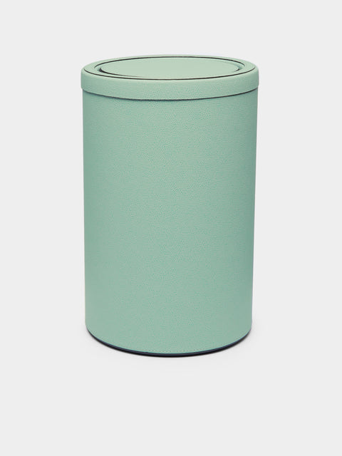 Giobagnara - Leather Swing Round Bin - Light green - ABASK - 