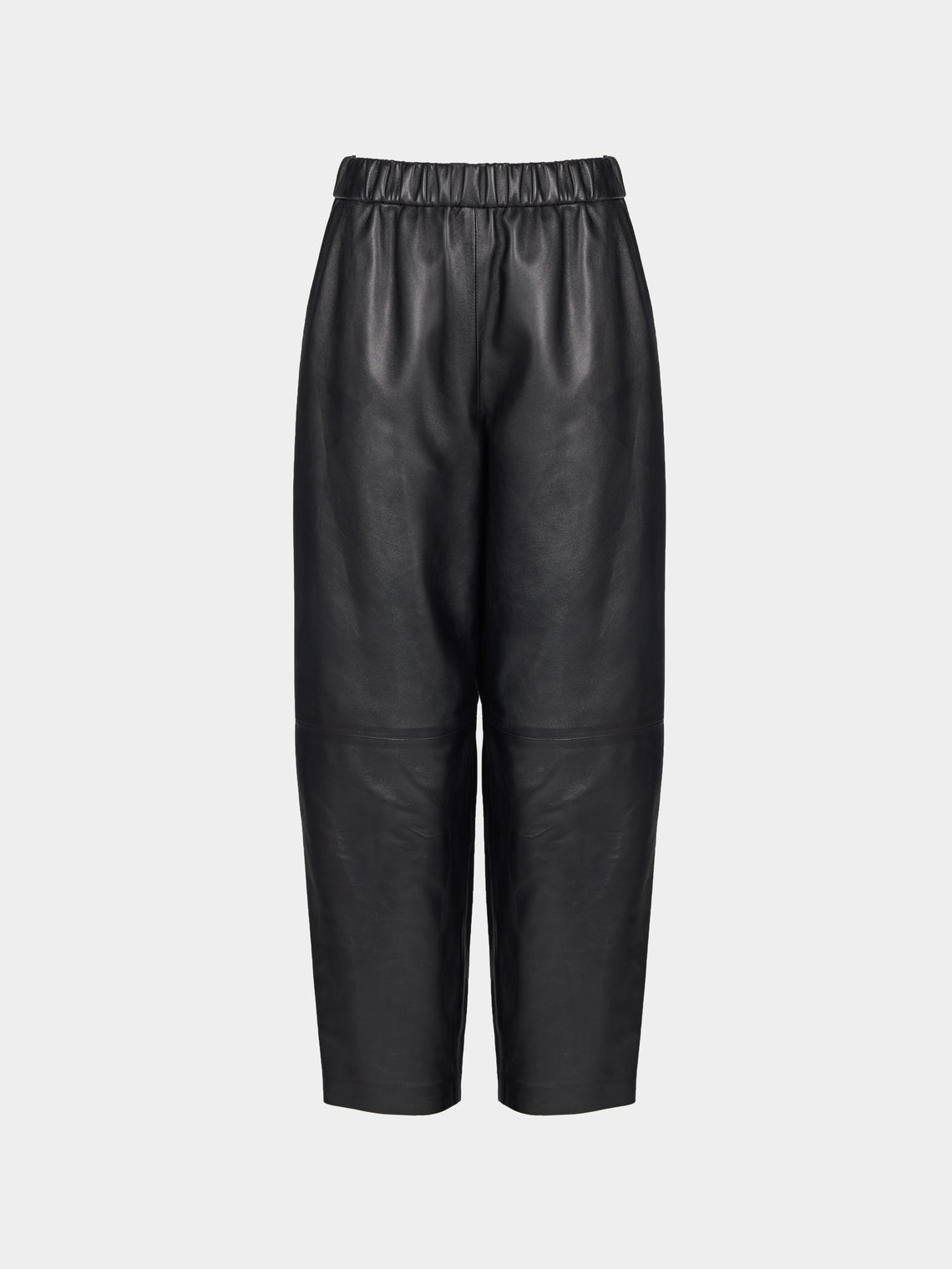 Dusan - Carrot Leather Trousers | Size: M - Navy - ABASK - 