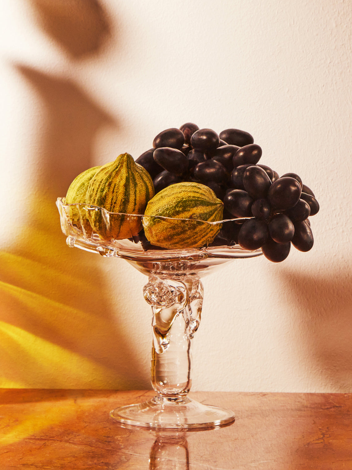 Alexander Kirkeby - Hand-Blown Crystal Footed Fruit Bowl - ABASK