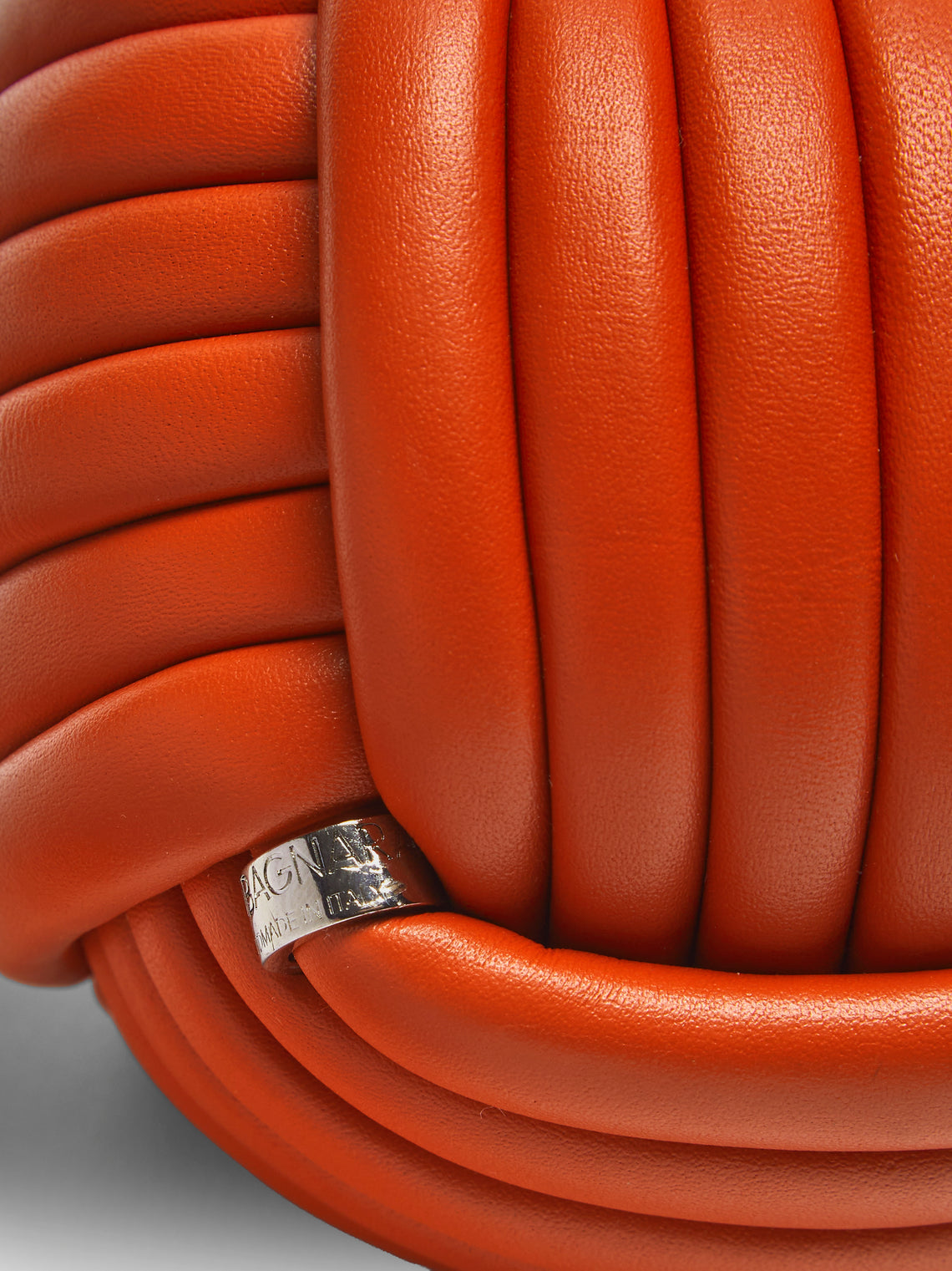 Giobagnara - Nodo Leather Doorstop - Orange - ABASK