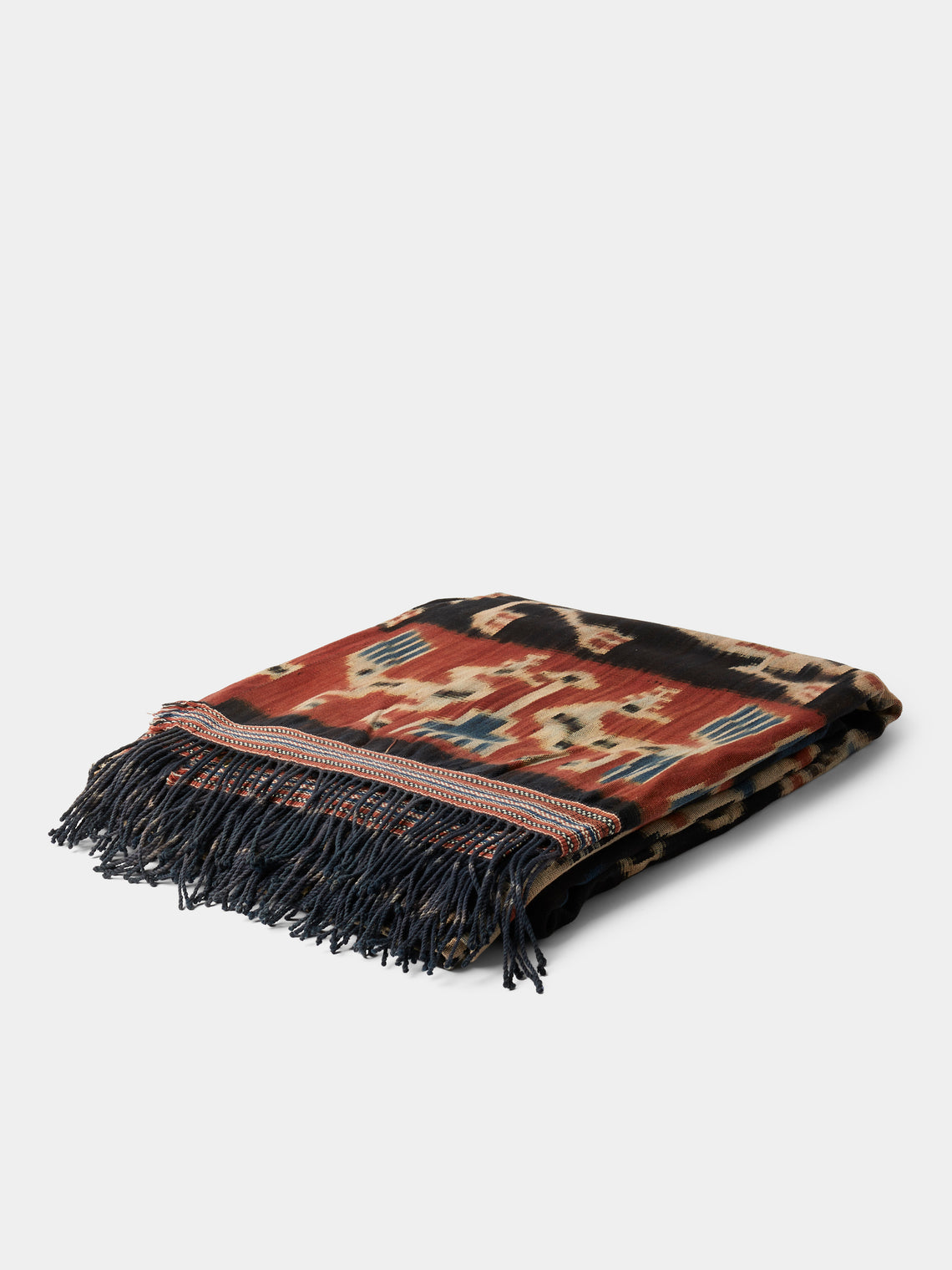 R Collective - Echoes of the Divine Ikat Cotton Bed Blanket (126in/3.2m) - Multiple - ABASK