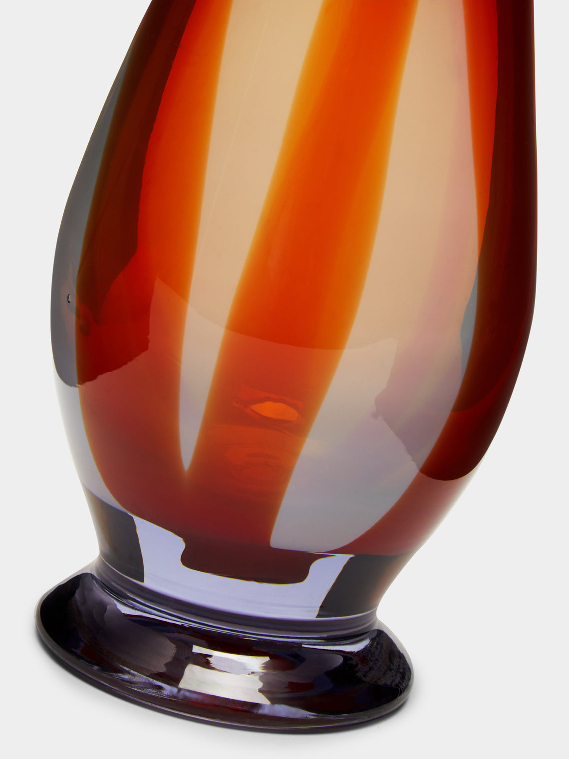 Antique and Vintage - Mid-Century Striped Glass Vase -  - ABASK