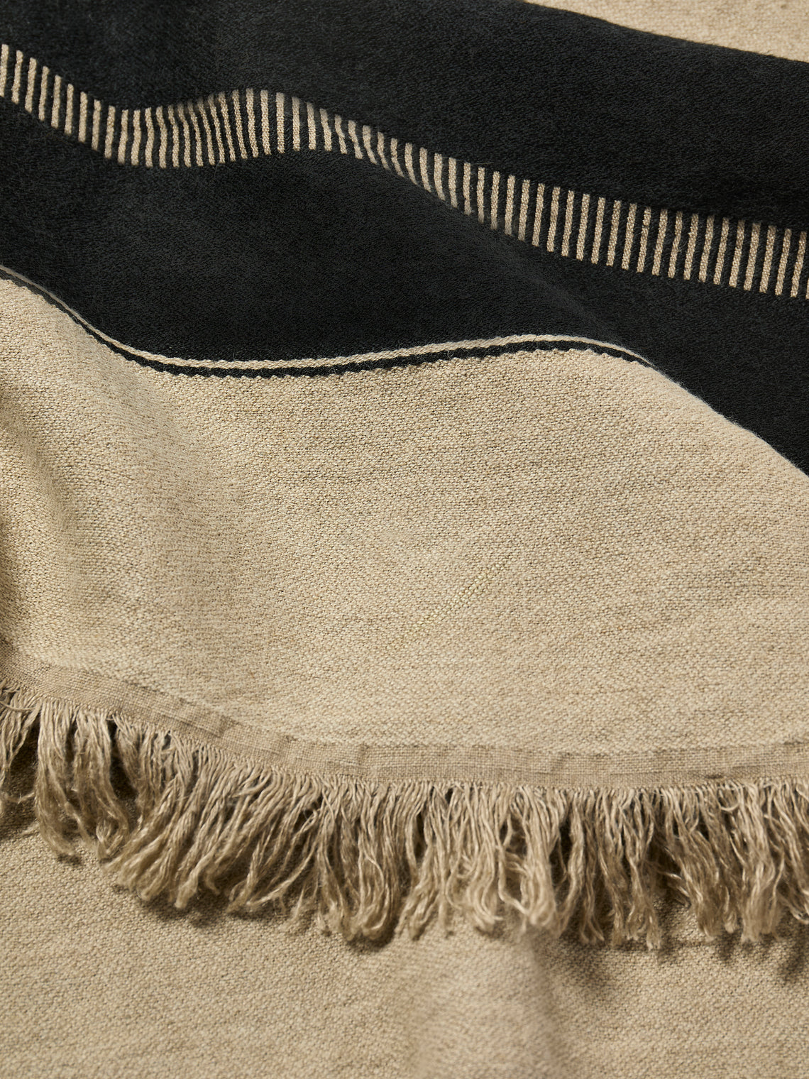 Libeco - Marshall Belgian Linen Throw (86.5in/2.2m) - Beige - ABASK