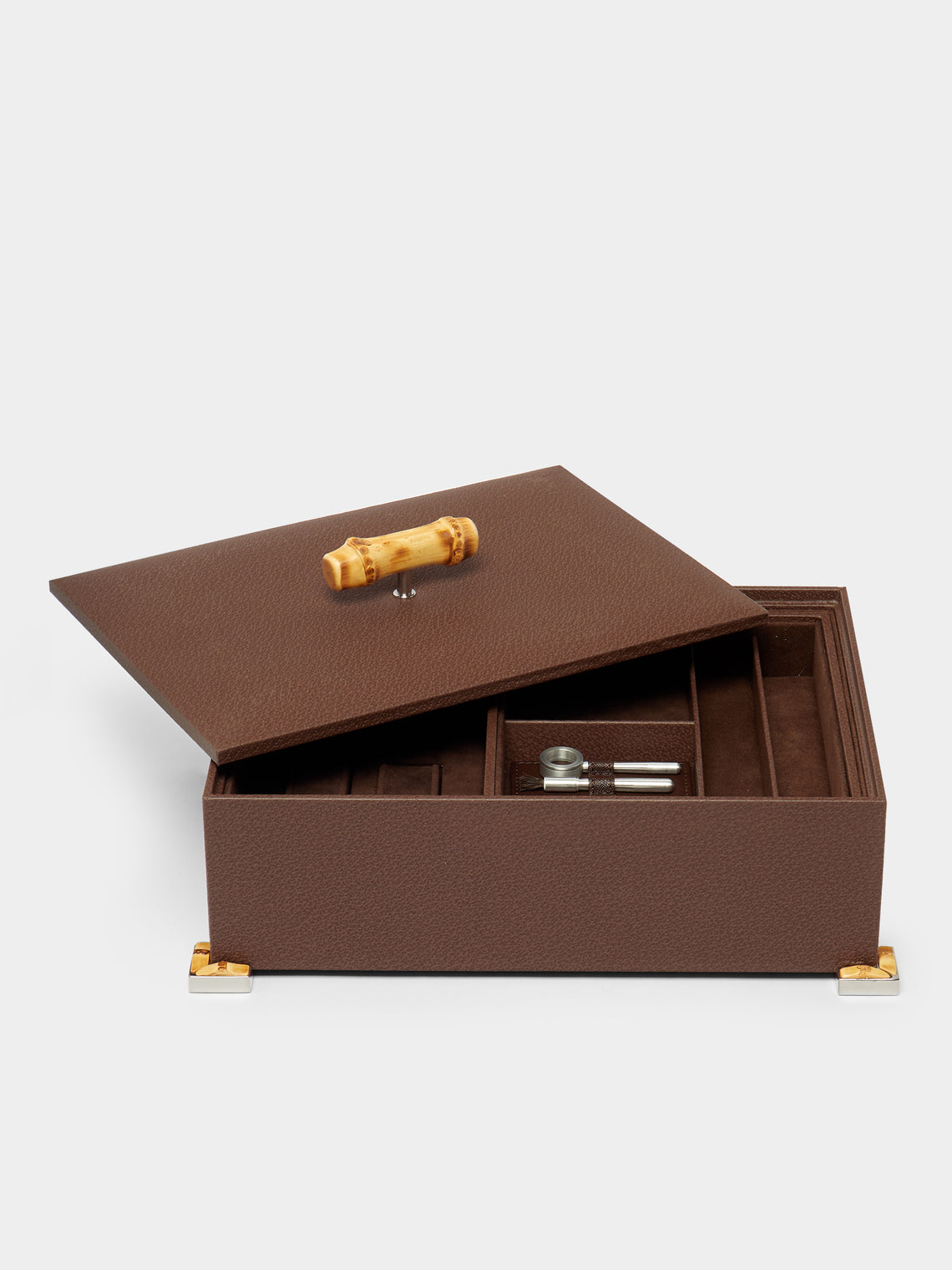 Lorenzi Milano - Bamboo Leather Jewellery Box -  - ABASK