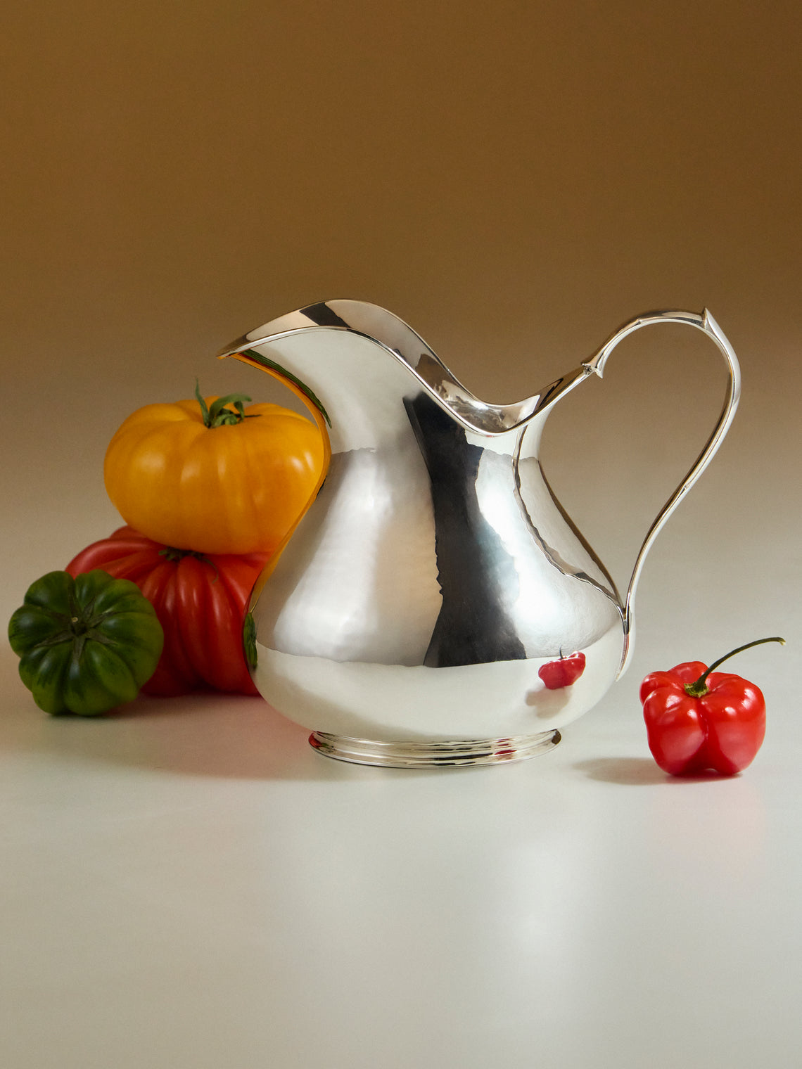 Antique and Vintage - 1970s Solid Silver Water Jug - Silver - ABASK