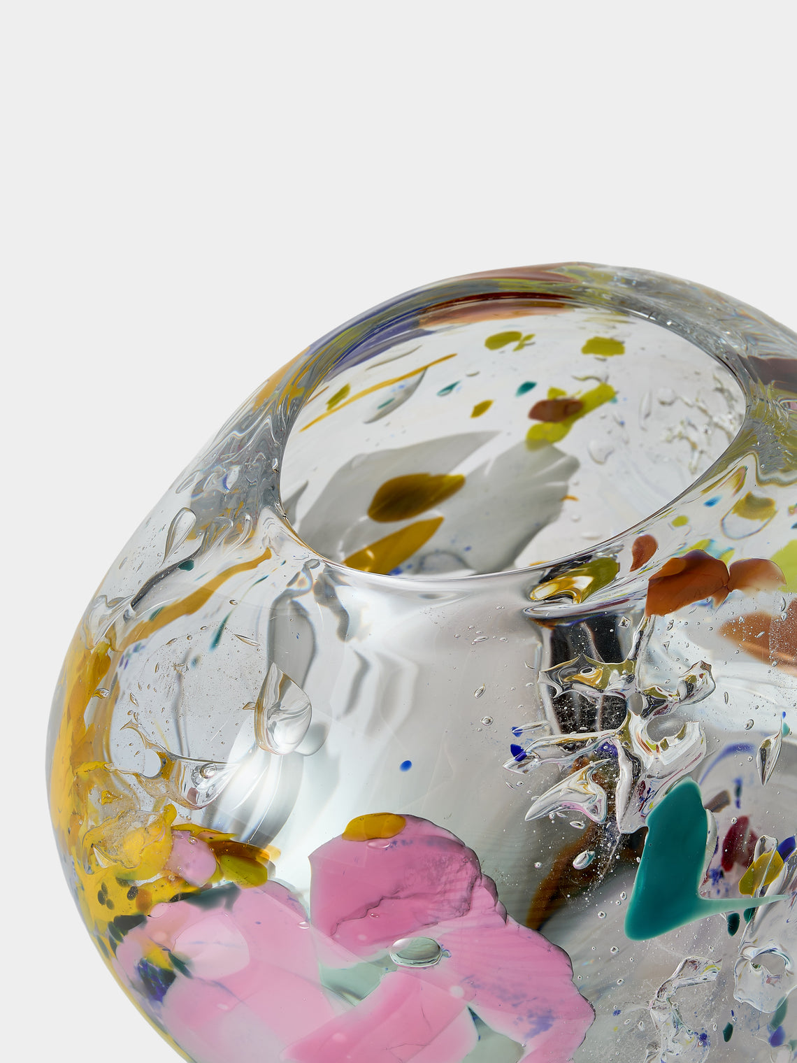 David Valner - Recovered History Hand-Blown Glass Vase (12.5in/32cm) - Multiple - ABASK