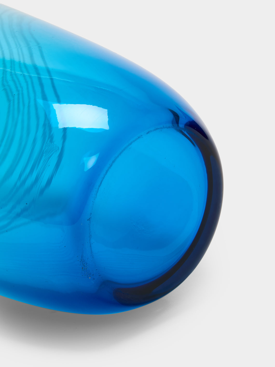 Antique and Vintage - 1970s Murano Glass Vase (11in/28cm) - Blue - ABASK