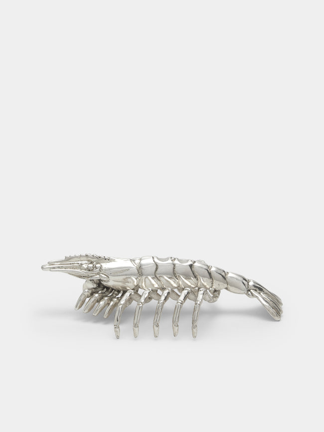 Objet Luxe - Shrimp Silver-Plated Chopstick Rests (Set of 4) - Silver - ABASK - 