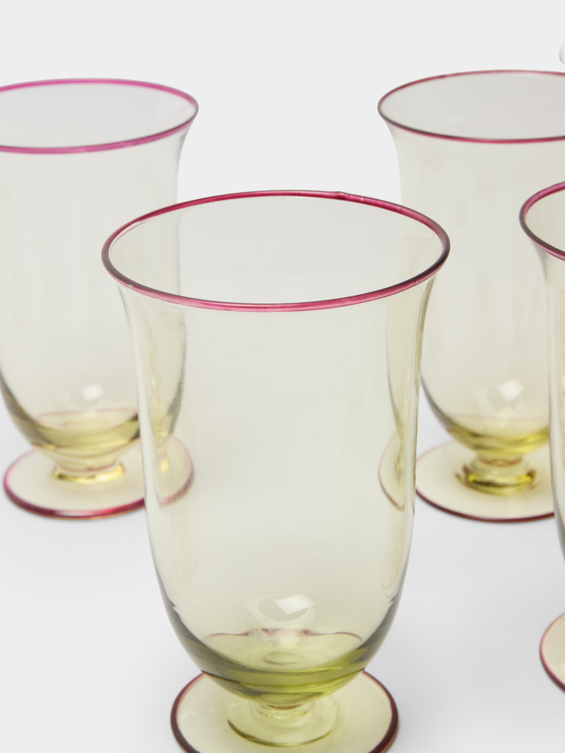 Antique and Vintage - 1960s Carlo Moretti Water Glasses (Set of 8) - Green - ABASK