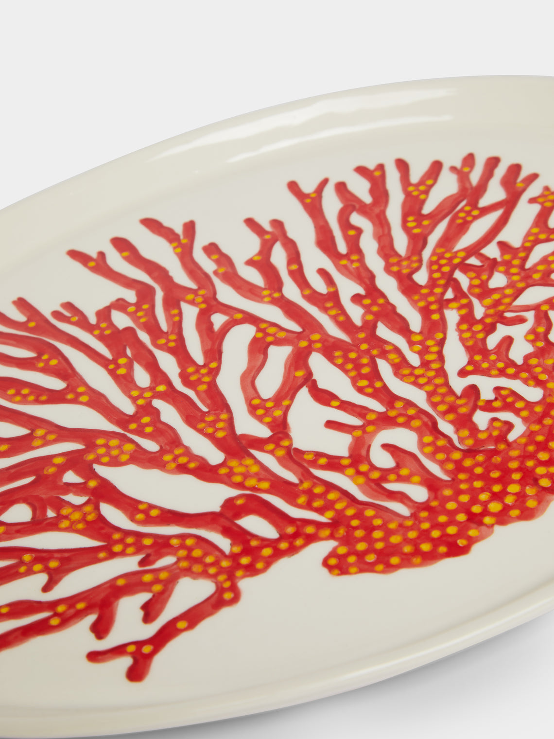 Casa Adams - Mopsella Zimmeri Hand-Painted Porcelain Oval Serving Platter -  - ABASK