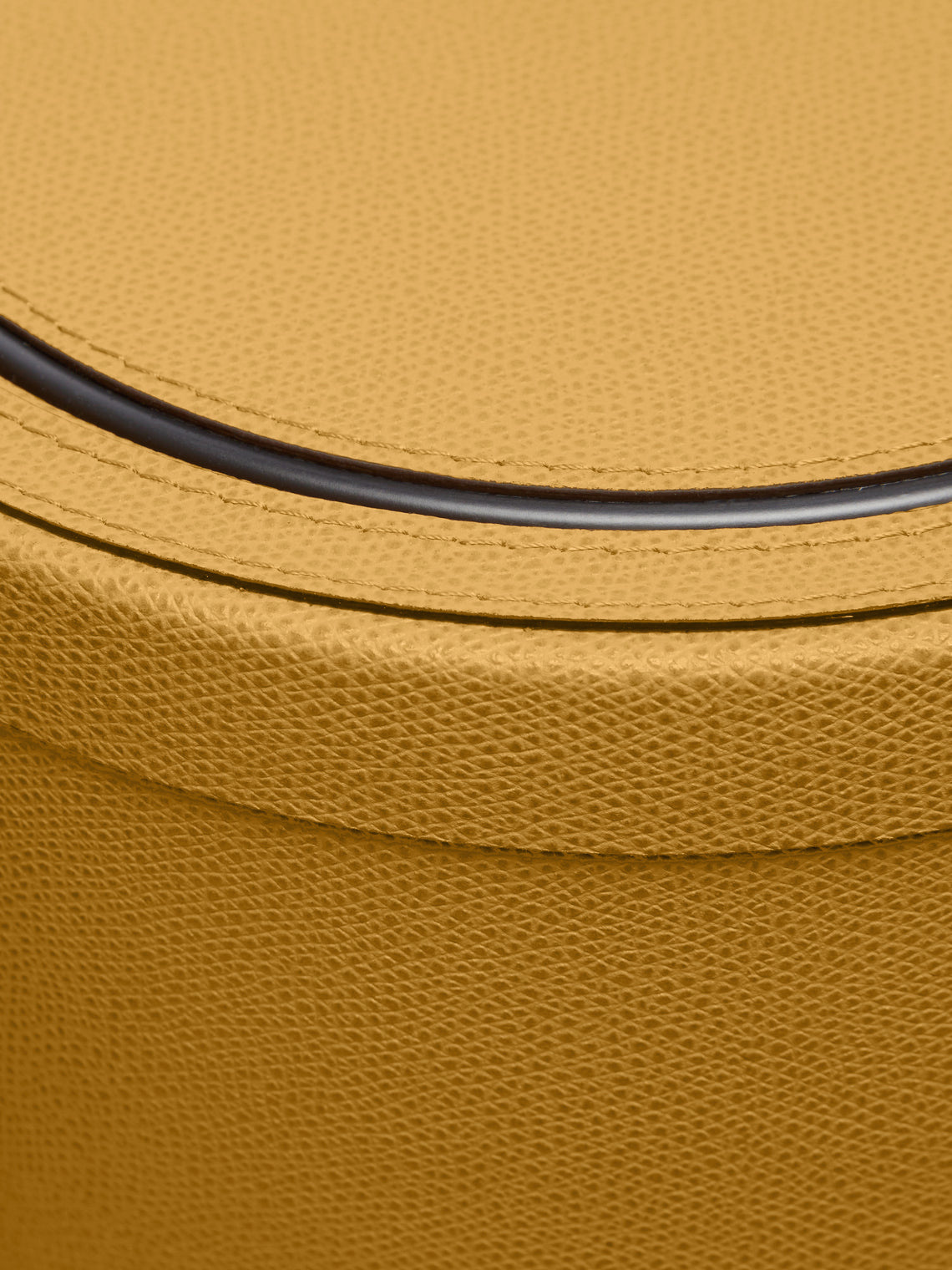 Giobagnara - Leather Swing Round Bin - Yellow - ABASK