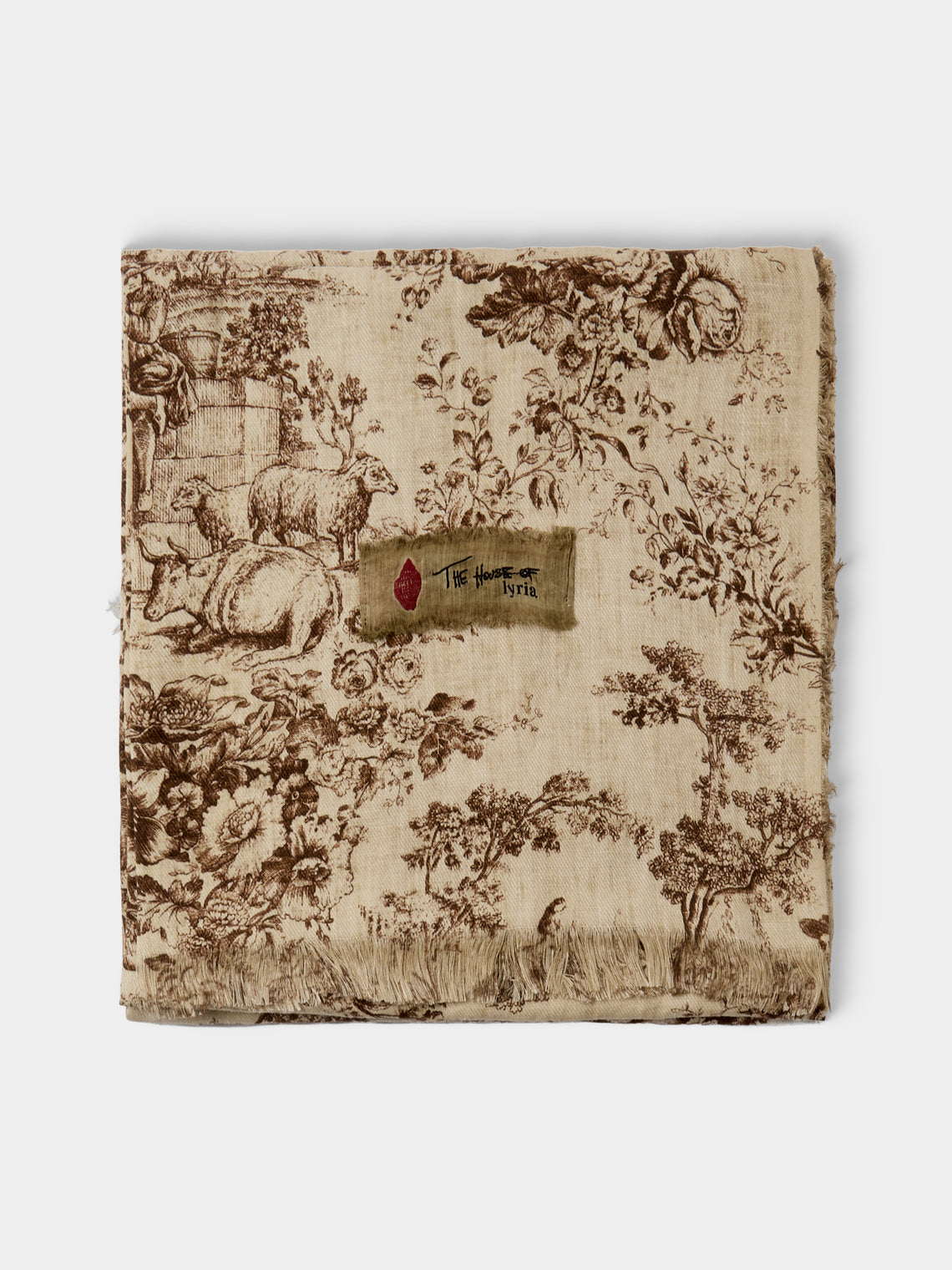 The House of Lyria - Linen Throw (75in/1.9m) - Beige - ABASK