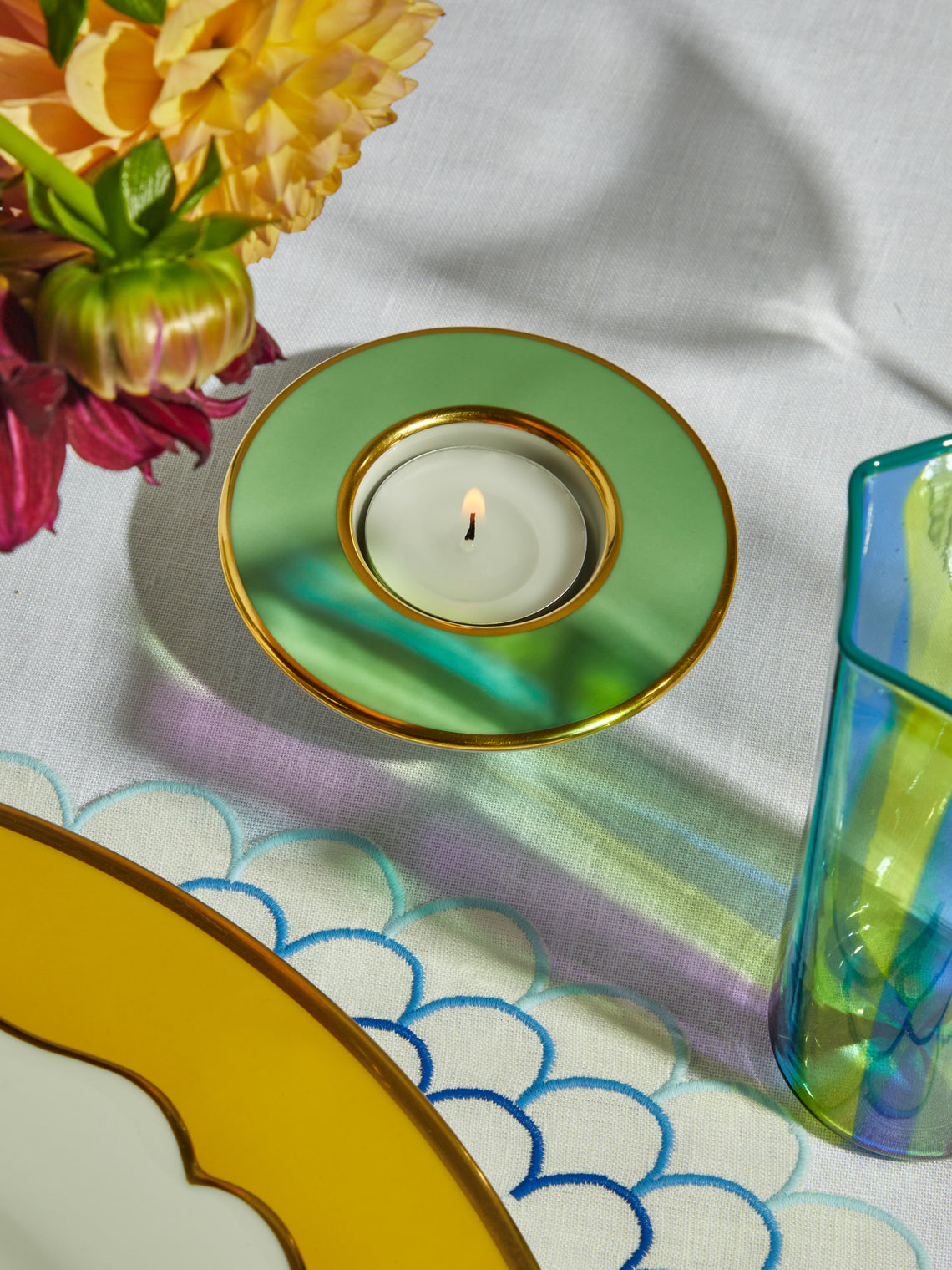 Augarten - Hand-Painted Porcelain Tealight Holders (Set of 2) -  - ABASK