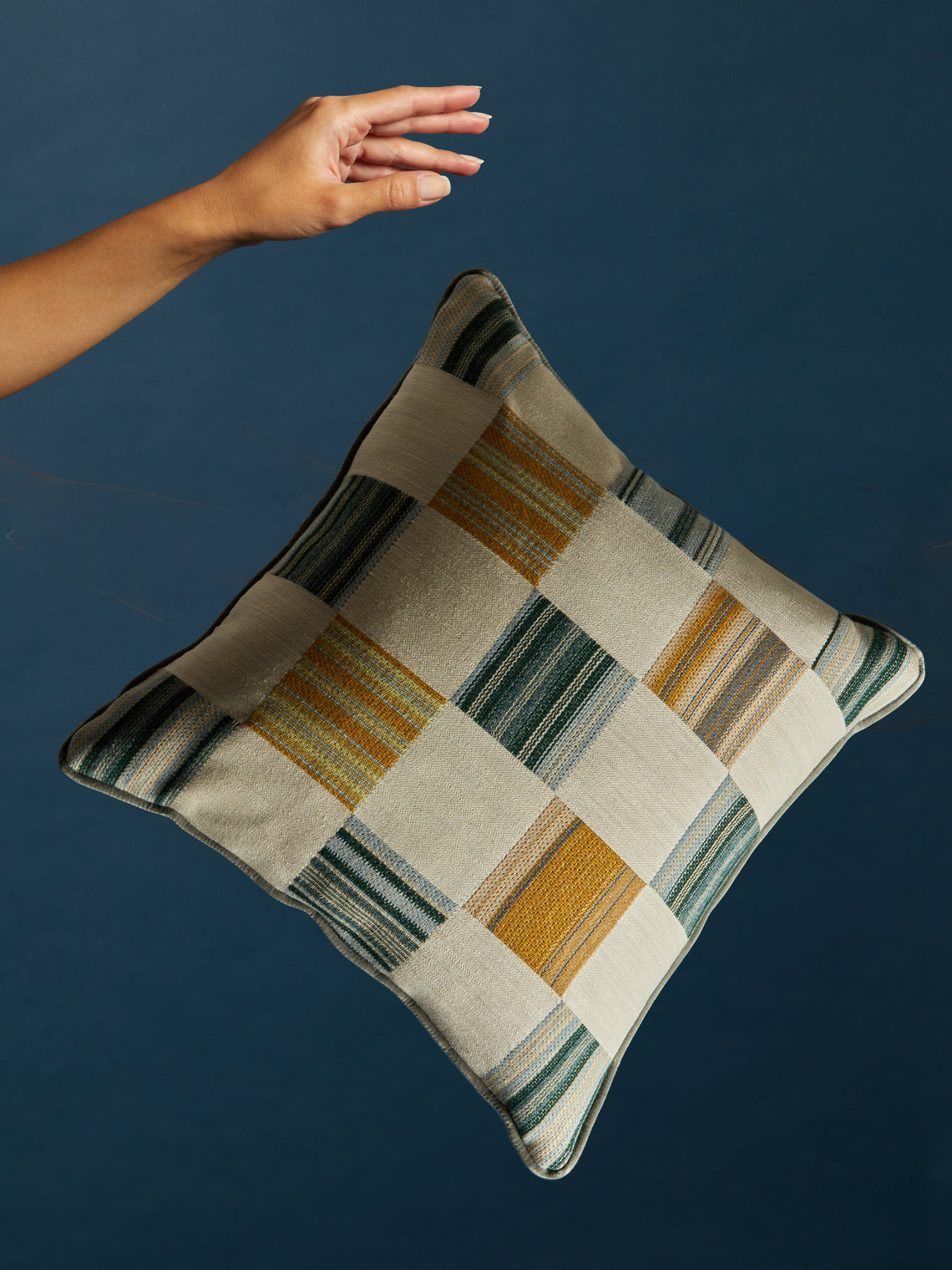Sister By Studio Ashby - Patch Cotton Bed Cushion -  - ABASK