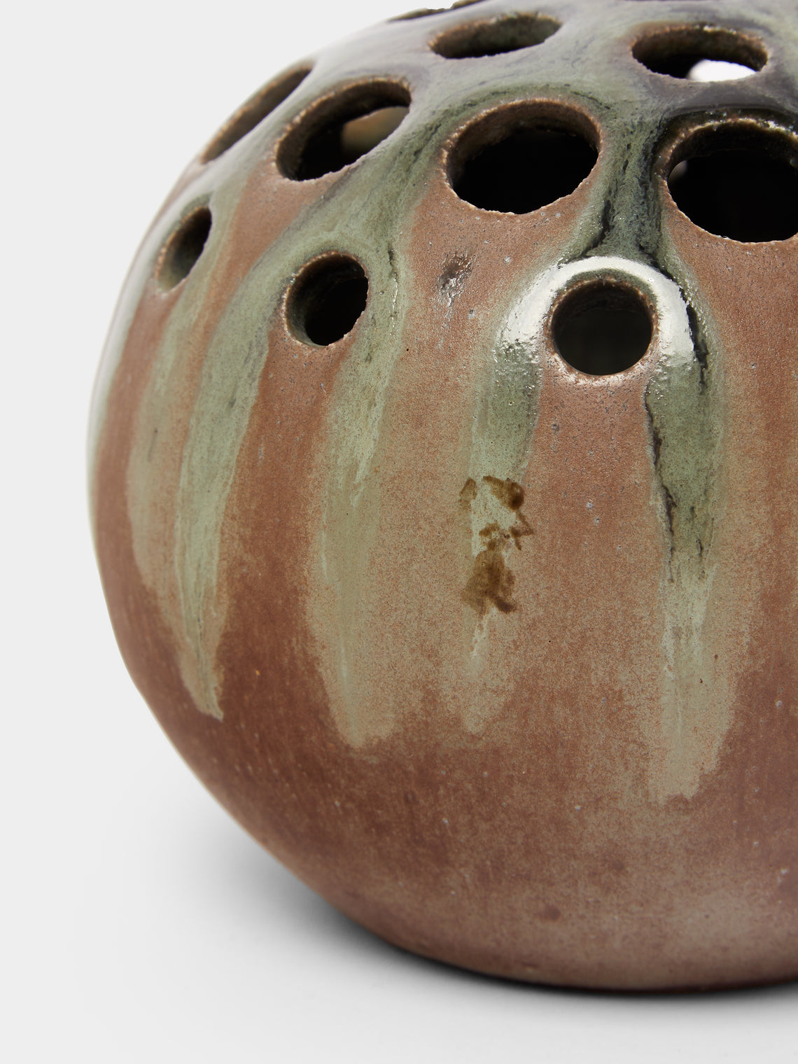 Antique and Vintage - 1960s Accolay Ceramic Round Bud Vase -  - ABASK