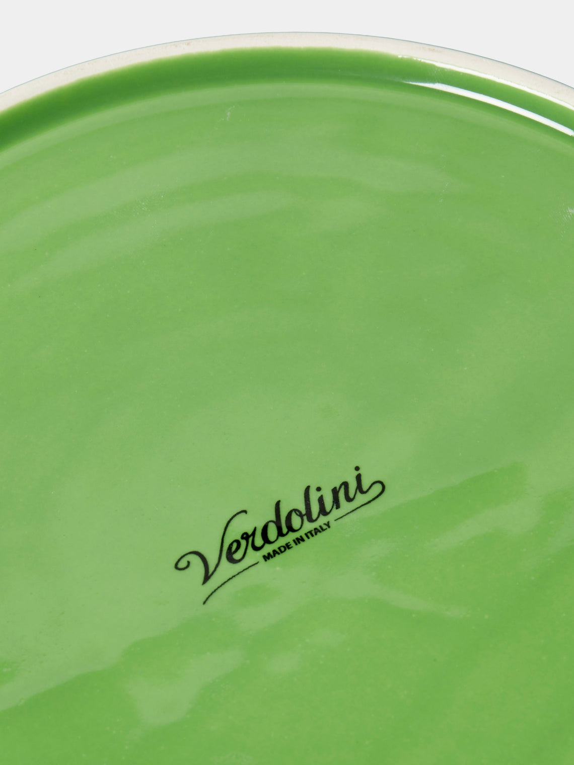 Verdolini - Quail and Hares Hand-Painted Majolica Ceramic Round Casserole Dish - Green - ABASK