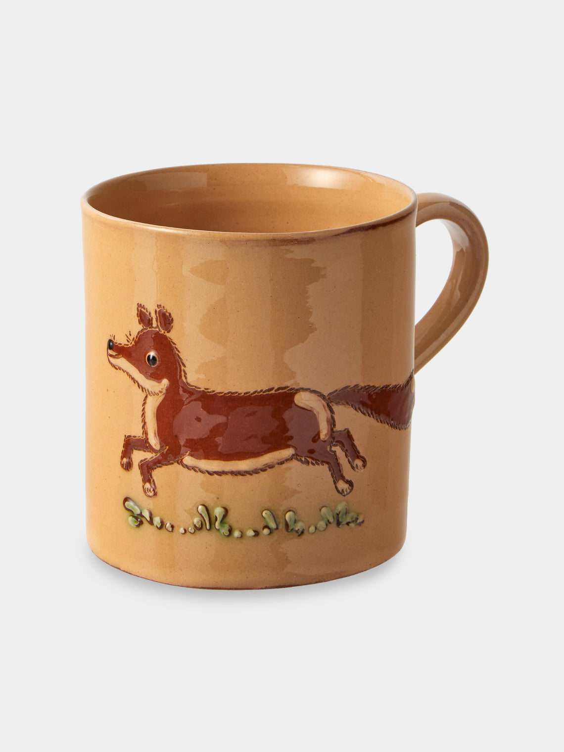 Poterie d’Évires - Animals Hand-Painted Ceramic Mugs (Set of 4) - Cream - ABASK
