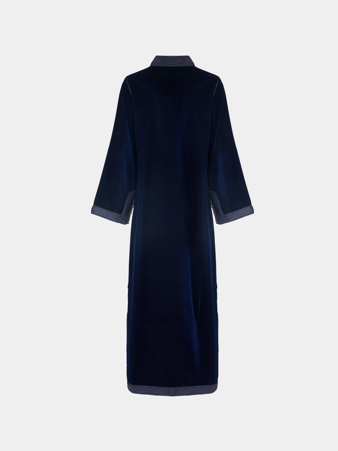 Muzungu Sisters - Alia Hand-Embroidered Velvet Dress | Size: S - Navy - ABASK
