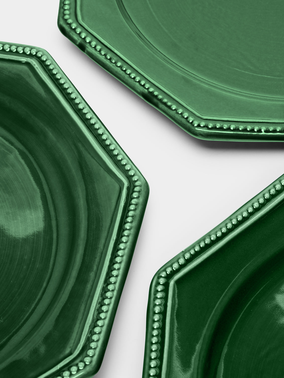 Maison Pichon Uzès - Louis XVI Hand-Glazed Ceramic Dinner Plates (Set of 4) -  - ABASK