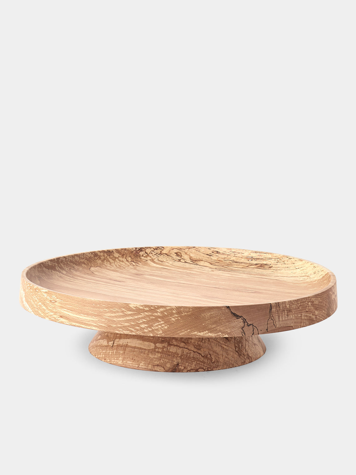 Bird & Branch - Spalted Beech Wood Raised Platter - Natural - ABASK - 
