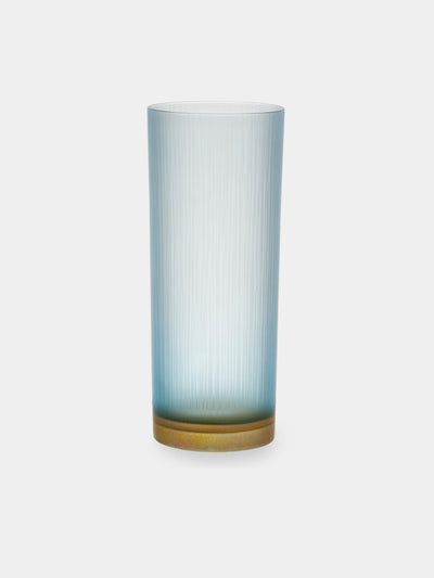 Takeyoshi Mitsui - Silence Hand-Blown Glass Highballs (Set of 2) - Blue - ABASK- 