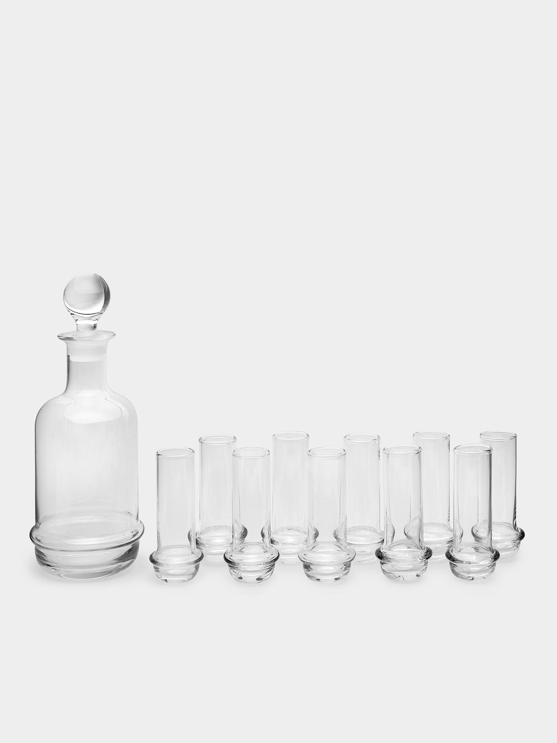 Antique and Vintage - Mid-Century Carl Auböck for Ostovics Culinar Decanter & Liqueur Glasses (Set of 10) -  - ABASK - 