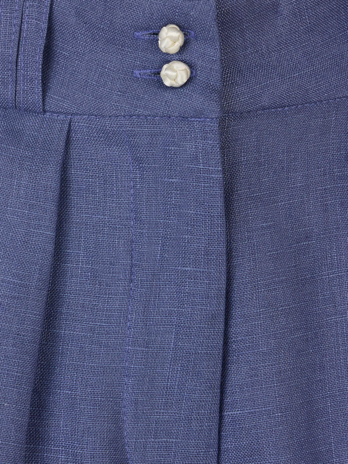 Yali Milano - The Portofino Linen Shorts | Size: S - Blue - ABASK