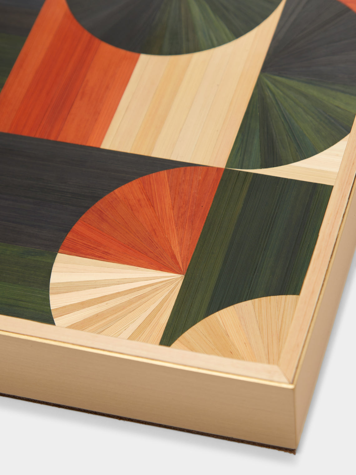 Ruda Studio - 60s Rye Straw Inlay Wood Tray -  - ABASK